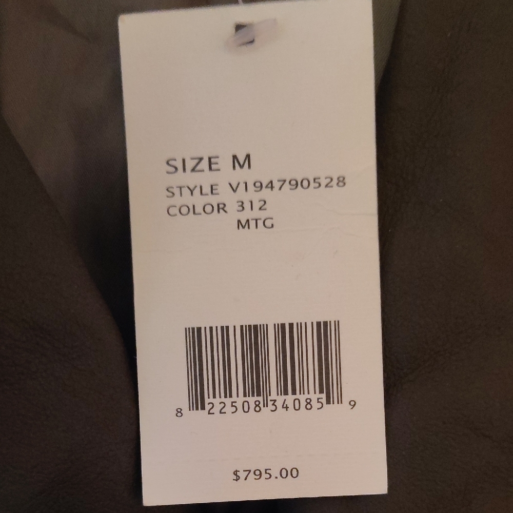 Vince Olive Green Leather Jacket